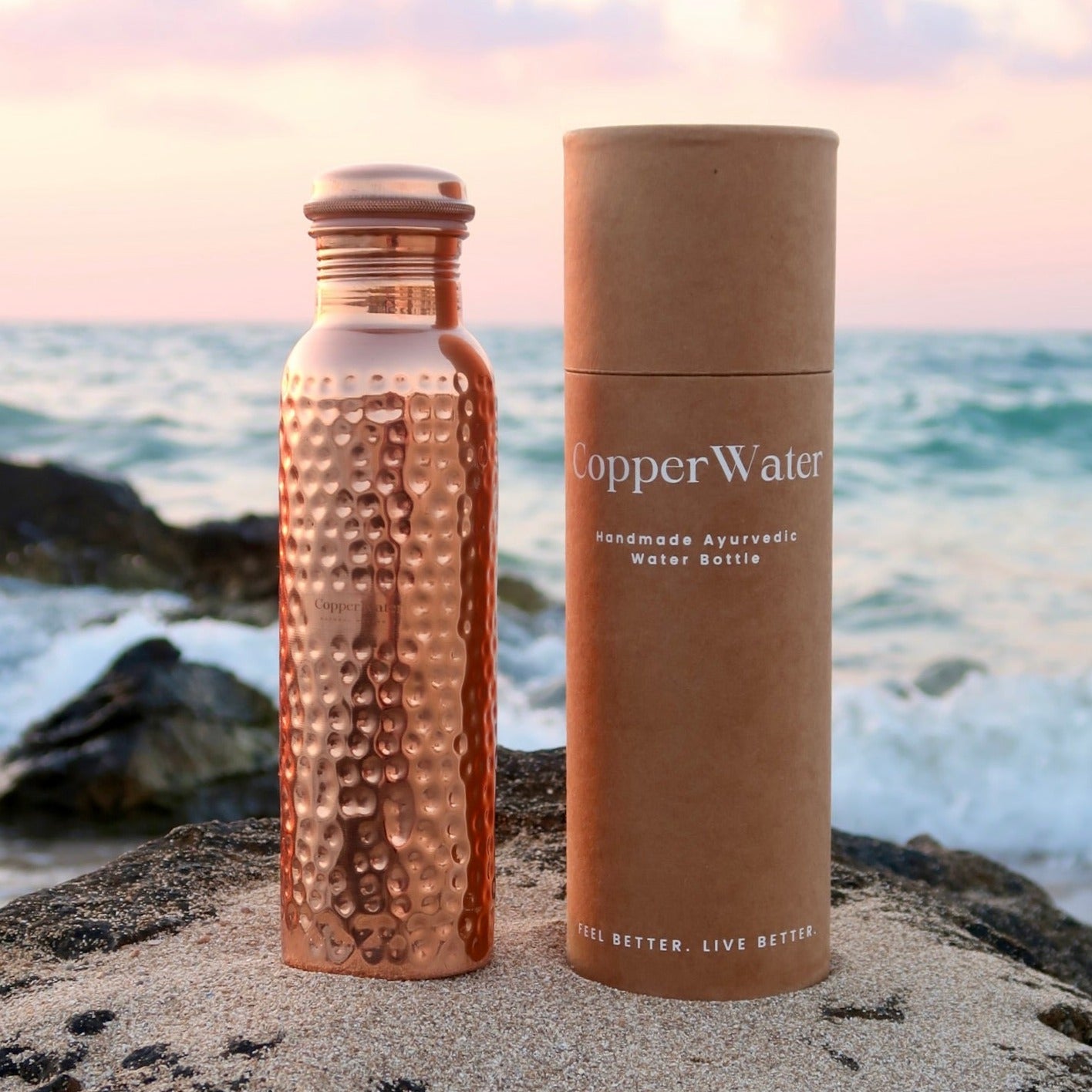 Handmade Polished Pure Copper Ayurvedic Water Bottle