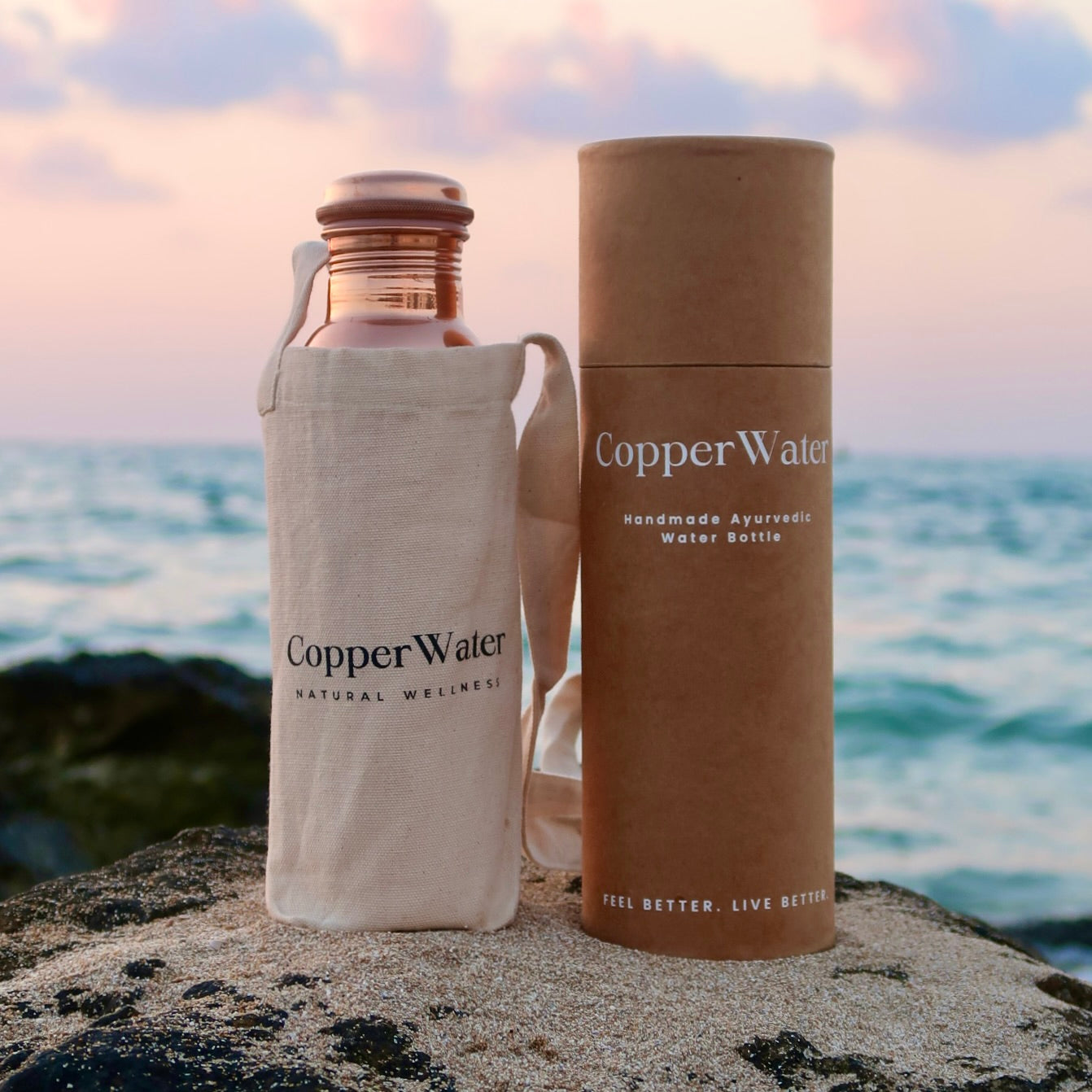 Handmade Polished Pure Copper Ayurvedic Water Bottle