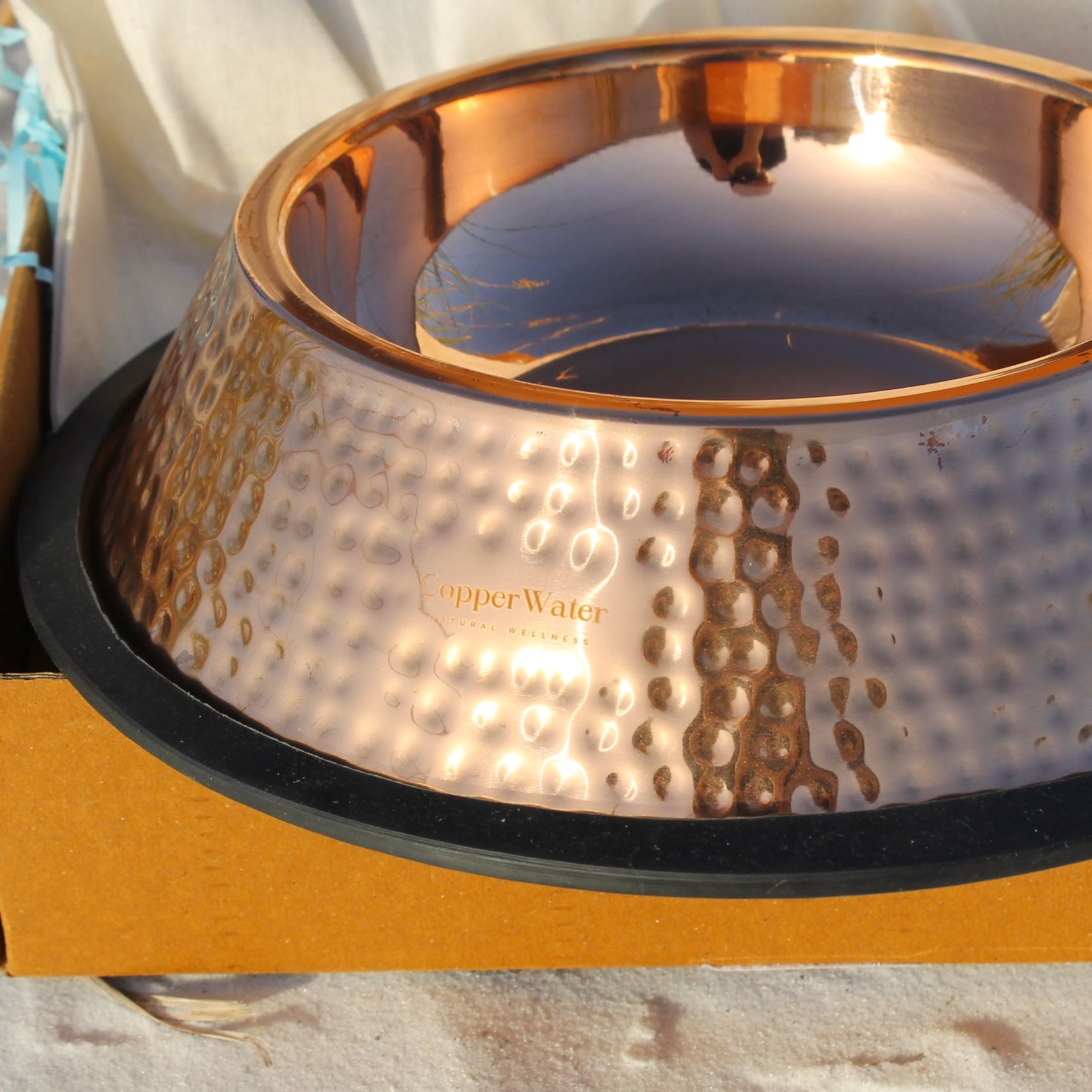 Handmade Pure Copper Pet Bowl