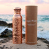 CopperWater Pure Copper Water Bottle For Ayurvedic Wellness Hammered Shiny Bottle with Box